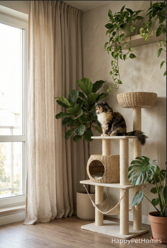 Modern Home Design with a Stylish Cat Tree
